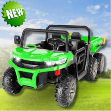 24V Battery Power Kid Ride On Car Electric Toys 2 Seat Dump Truck 6 Wheels Gift!