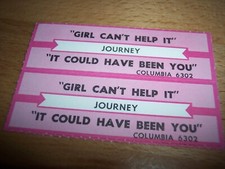 2 Journey Girl Can't Help It / It Could Have Been You Jukebox Title Strips