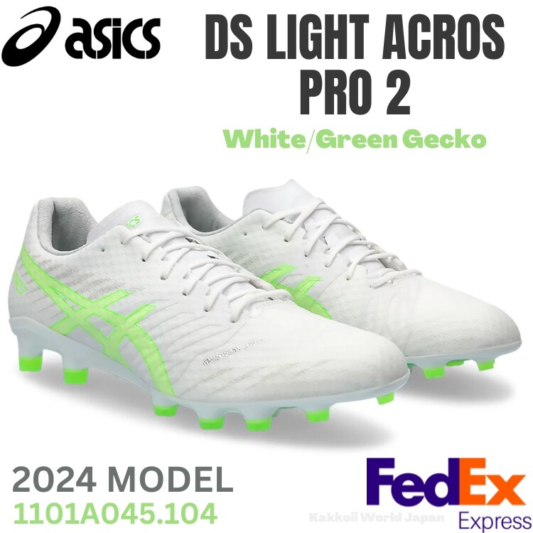 ASICS Soccer Cleats DS LIGHT ACROS PRO 2 1101A045 104 White/Green