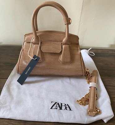 Zara simulé croc mini sac de ville simili cuir fermeture aimantée