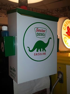 SINCLAIR 1950S GAS OIL STATION TOWEL BOX DISPENSER DELUXE