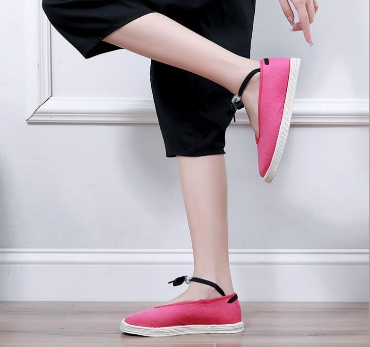 SAOLA Scarpe basse nuove moda donna stile cinese cotone panno suola gomma