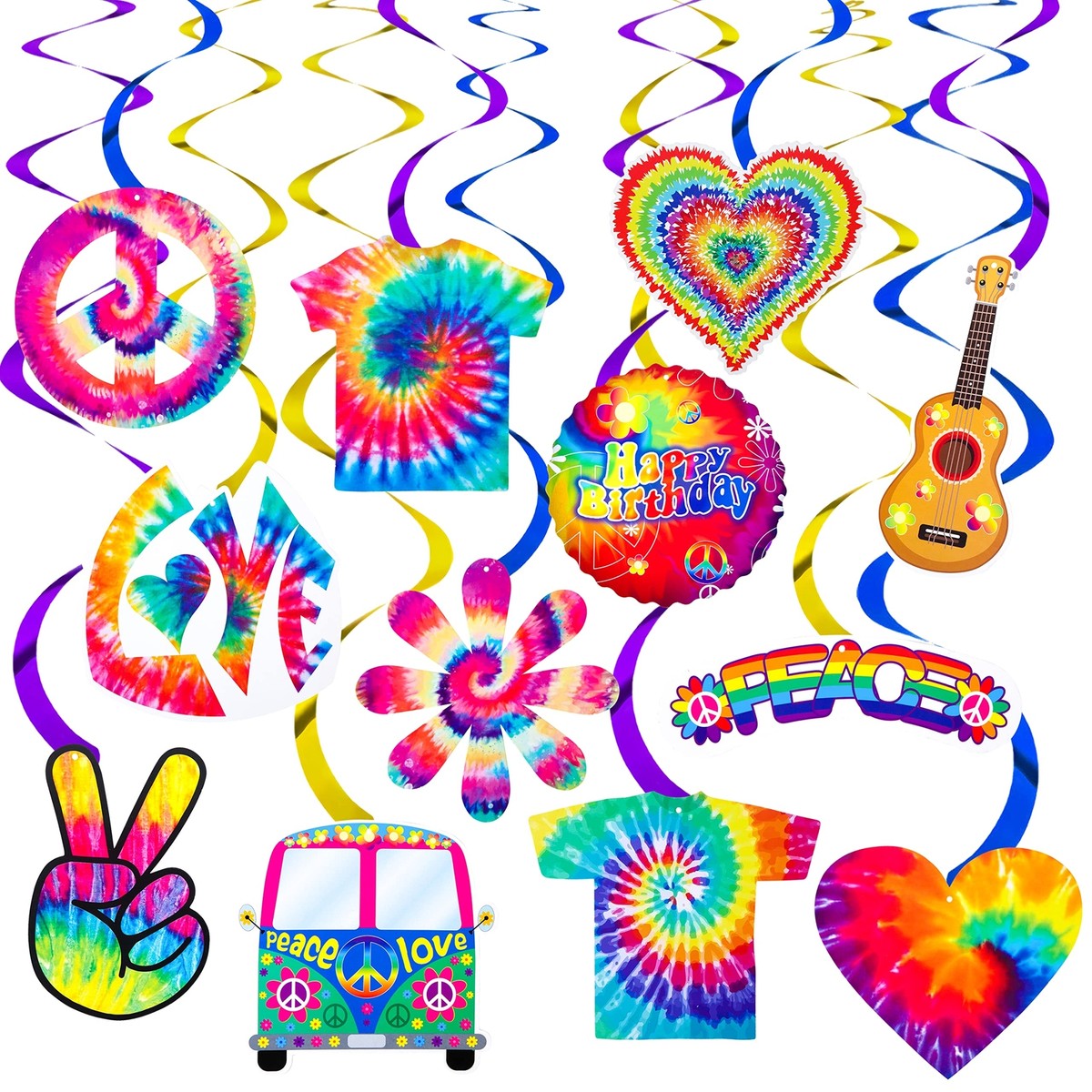 Holographie-Brille 'Peace' Von Party-Discount | Hippie-Style Mit Eingearbeitetem Motiv | Perfekt Für Kostüme & Partys