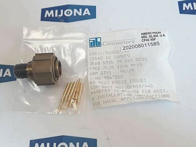 AB connectors ABM9229 0150036 plug 10-6 MK18 (NEW OLD STOCK)