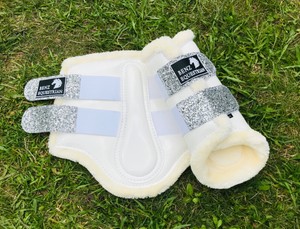 white tendon boots