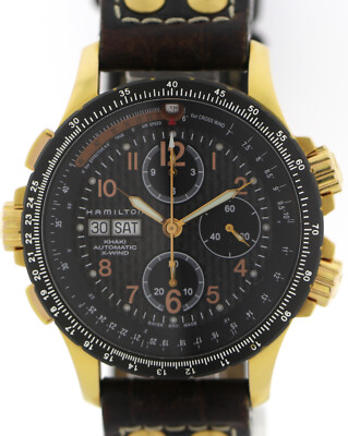 Hamilton Khaki X-Wind vergoldete Herren- Automatik- Armbanduhr Ref.H776960 Ø45mm