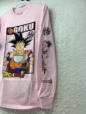 Dragon Ball Z Men's Pink Graphic Long Sleeve T-Shirt Size S/M | eBay