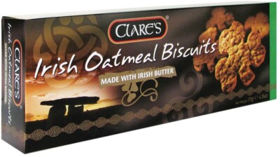 Clare's Irish Oatmeal Biscuits Shamrock Shape 135g x Pack of 3