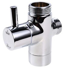Brass Shower Arm Diverter Valve 2-Way Shower Flow Control Splitter Polished