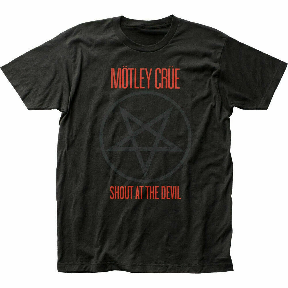 Motley Crue Shout At The Devil T Shirt Mens Rock N Roll Retro Tee Black