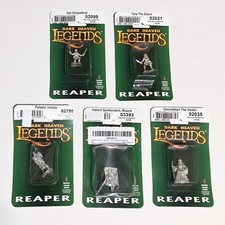 Reaper Miniatures Dark Heaven Legends Lot of 5 - Dar Tara Paladin Wizard Healer