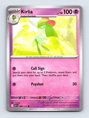 Kirlia - Ascended Heroes 088/217 - Common - NM - Pokémon