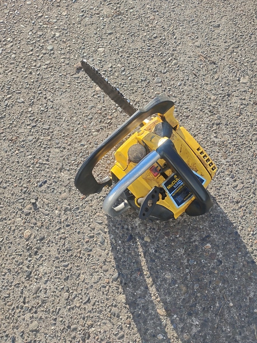 Vintage McCulloch Mac 110 Top Handle Chainsaw With 10