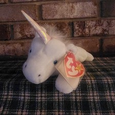 Ty Beanie Babies Mystic The Unicorn 1993 NWT Iridescent Horn