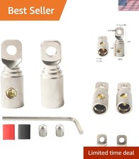 0 Gauge Wire Terminal Connectors 5/16 Ring Wiring Connector Car Audio Amplifi...