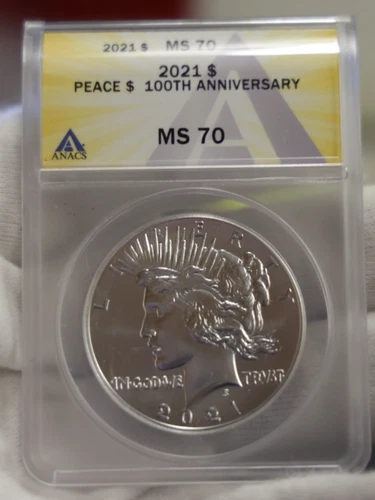 2021 US Peace Silver Dollar $1 ANACS  MS70