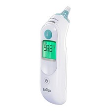 BRAUN THERMOSCAN 6 EAR THERMOMETER WITH COLOR-CODED DIGITAL DISPLAY - WHITE