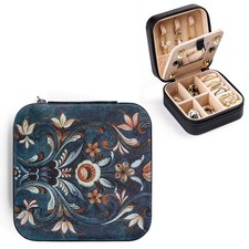 Artinhand Norwegian 3.9"D x 3.9"W x 2"H, Rosemaling Folk Style 