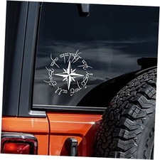 Not All Those Who Wander Compass Decal Vinyl Sticker Auto Car Truck Wall