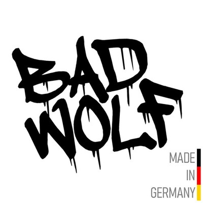 Vinyl-Sticker Doctor Who: ''Bad Wolf'' Rose Tyler Tardis Aufkleber Auto 10th BBC