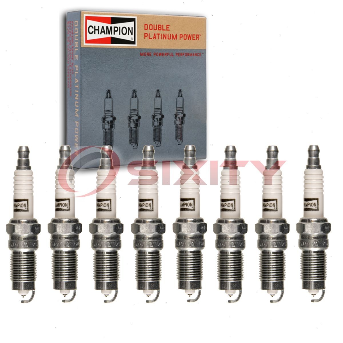 8 pc Champion Double Platinum Spark Plugs for 1987-1991 Ford Country Squire ep