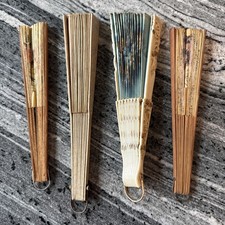 Lot Of Four Vintage Folding Hand Fans