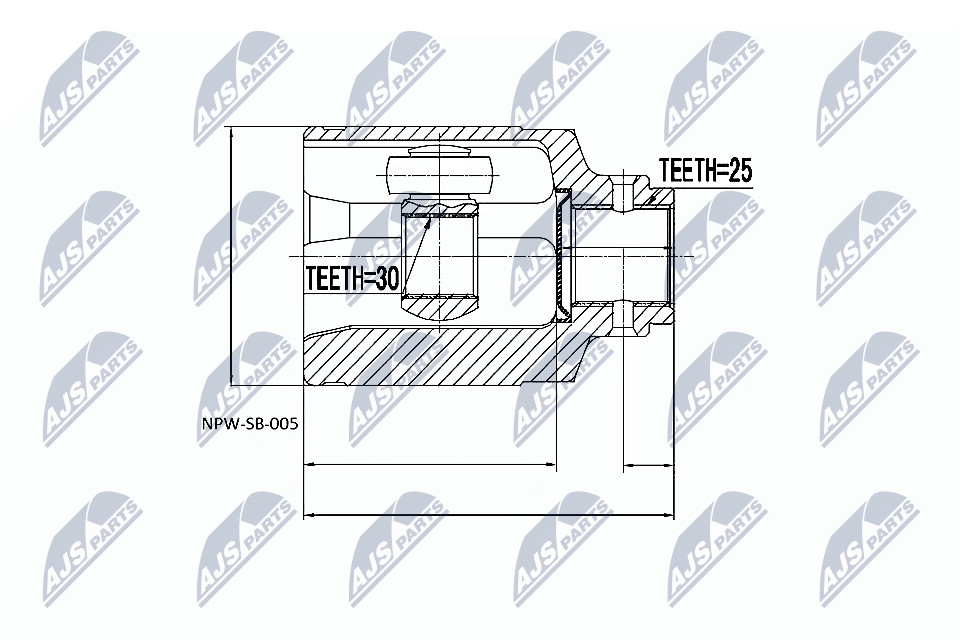2x ✅Fits NTY NPW-SB-005 INNER CV JOINT ⭐UK Seller⭐ - Image 8