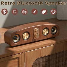 Retro Arch Bluetooth Speaker Wireless Soundbar Surround Stereo FM AUX Home Decor