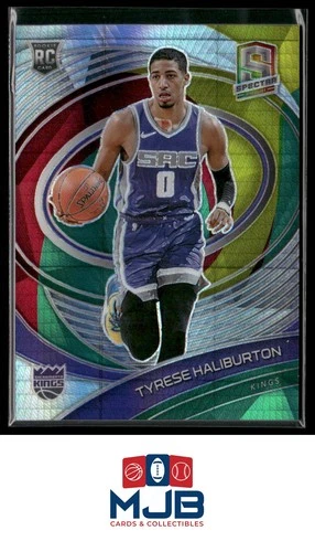 2020-21 Panini Spectra #103 Tyrese Haliburton /75 Yellow Green Asia RC Variation