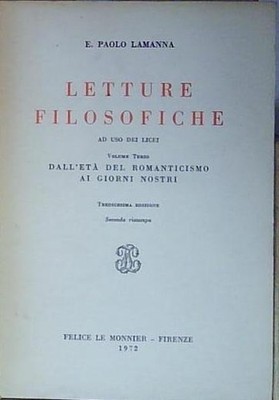 Lamanna PHILOSOPHISCHE LESUNGEN (VOL. 3) Le Monnier