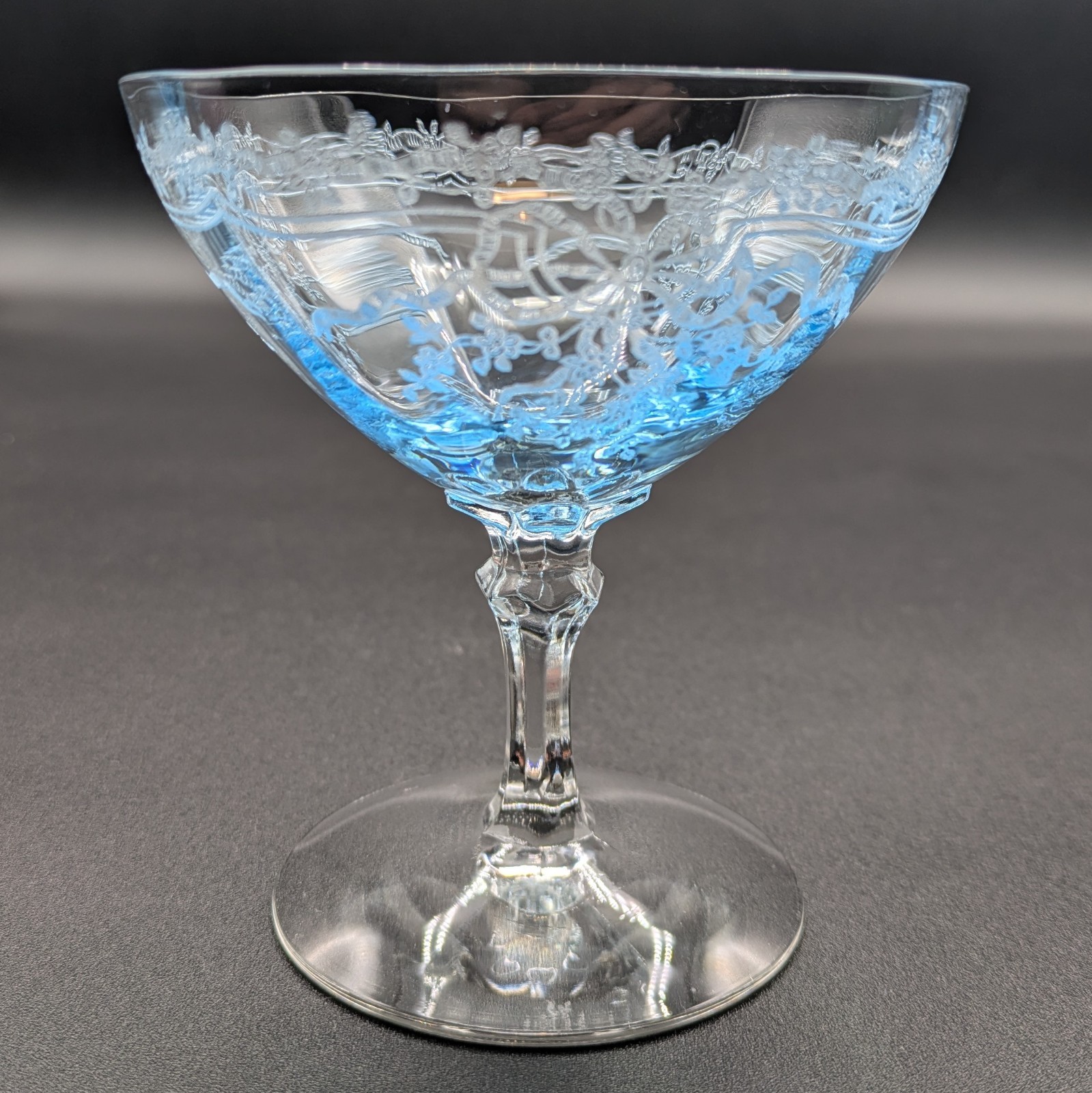 Vintage Fostoria Versailles Azure Blue Cocktail Coupe Sherbet 4.25" -3 Available