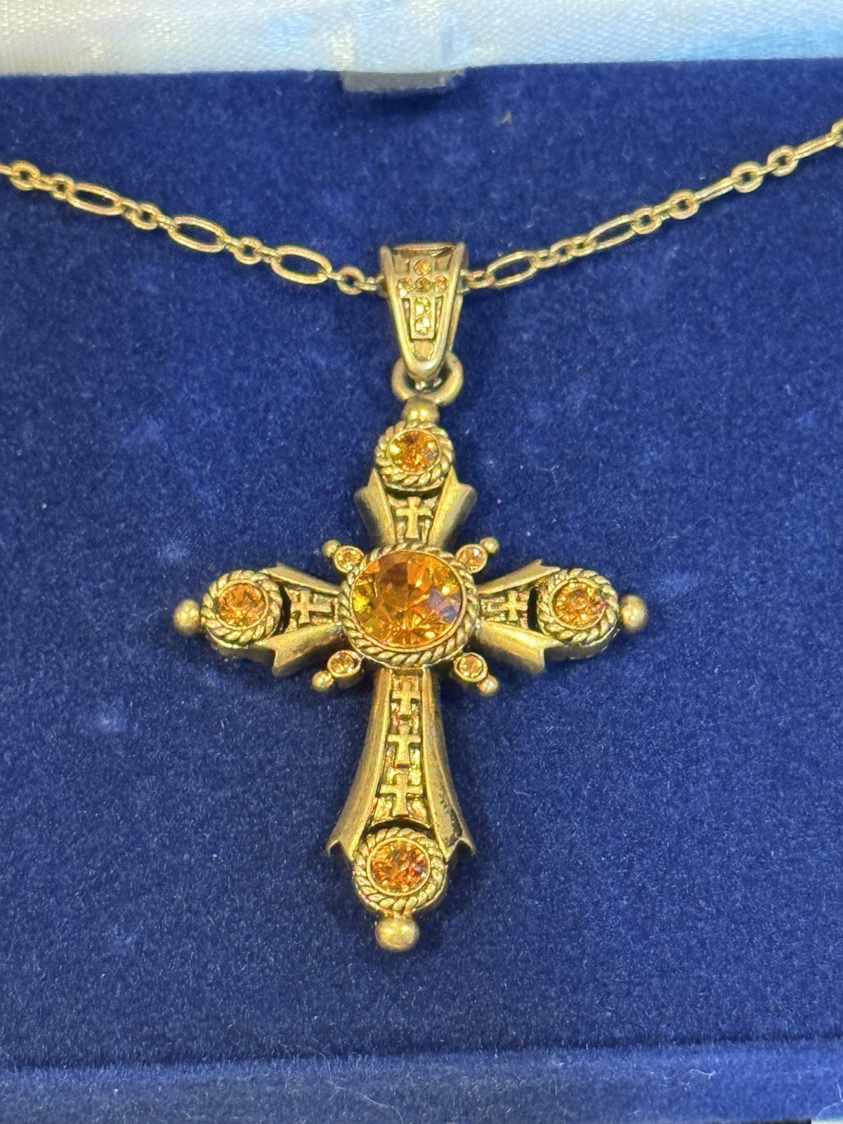 Camrose & Kross JBK Cross Pendant Necklace Jacqueline Bouvier Kennedy Collection