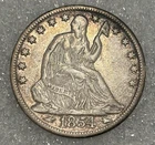 1854-O ARROWS SEATED LIBERTY HALF DOLLAR  XF/AU DETAILS