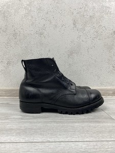 Frye Wingtip Mens Shoes Sz 10 Itshide Black Commando Style Chunky Sole Frye Wingtip Mens Shoes Sz 10 Itshide Black Commando Style  main image 4
