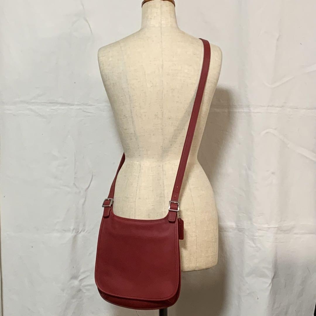 Vintage Coach 9135 Brown Leather Crossbody Saddle Bag Purse