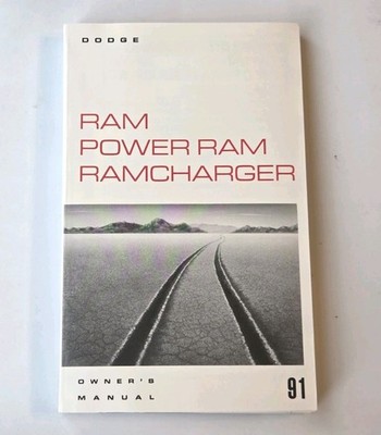 1991 DODGE RAM / POWER RAM / RAMCHARGER OWNER'S MANUAL w EXTRAS EXCELLENT COND