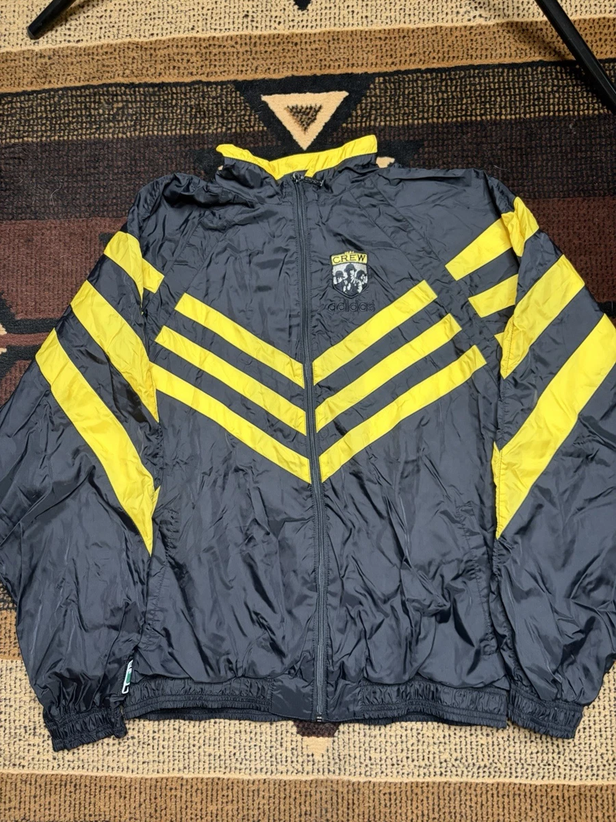 VINTAGE Adidas Columbus Crew Size Large Windbreaker Jacket Black