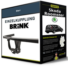Starre Anhängerkupplung für SKODA Roomster 05.2006-03.2010 Typ 5J Brink NEU