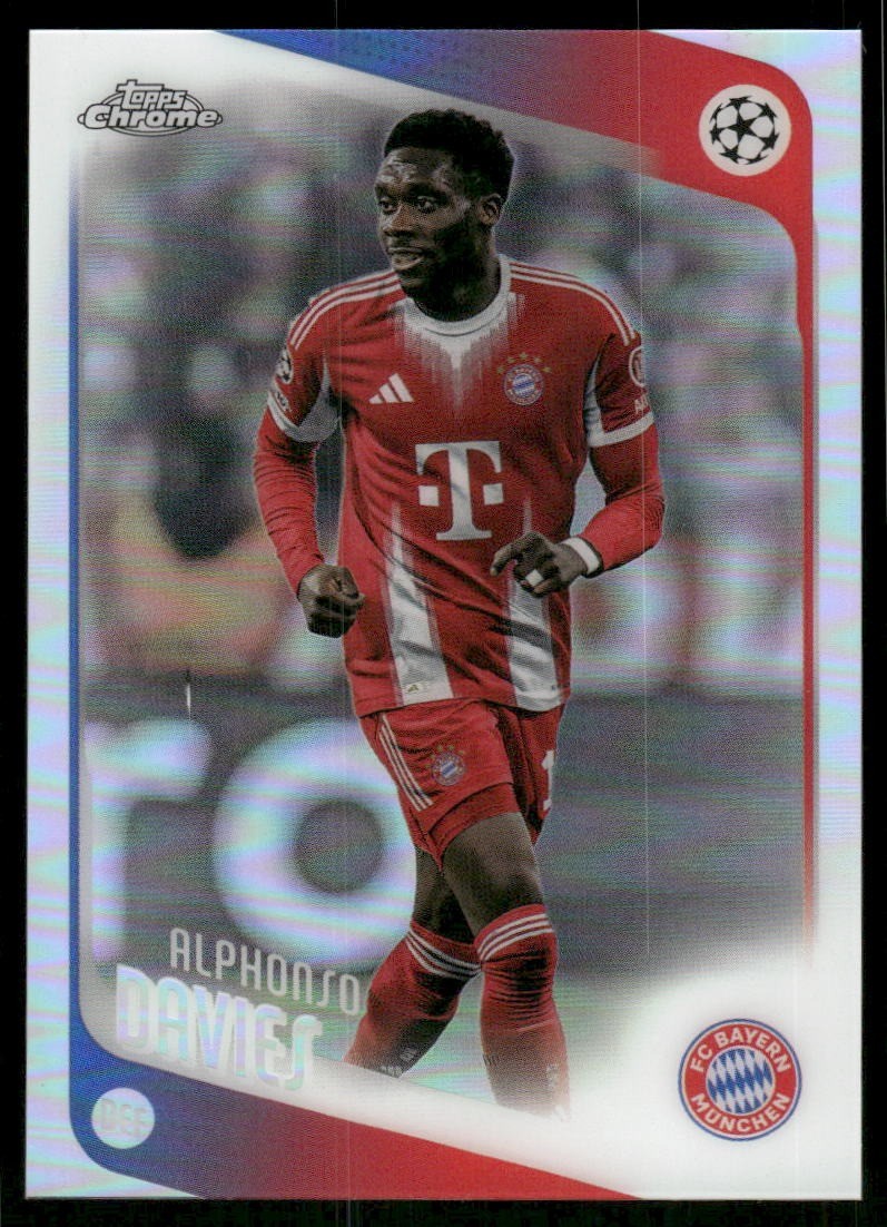 2025-26 Topps Chrome UEFA Club Competitions #90 Alphonso Davies Refractor