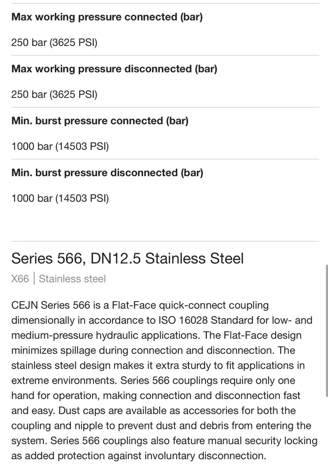 (Set) SS 16028 FF 10-566-1415 - 1/2” NPT SS 10-566-6415 Nipple 1/2” NPT Viton - Image 4 of 4