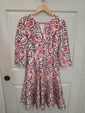Vintage Oscar de la Renta Geometric A Line Lined Bodice 70's Boho Sm PROJECT