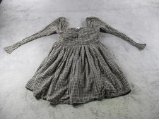 American Eagle Outfitters Dress Womens XL Blue Plaid Long Sleeve Fit & Flare