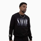 Savar Herren Farbverlauf Text großes Logo Rundhalsausschnitt Sweatshirt Größe 5XL