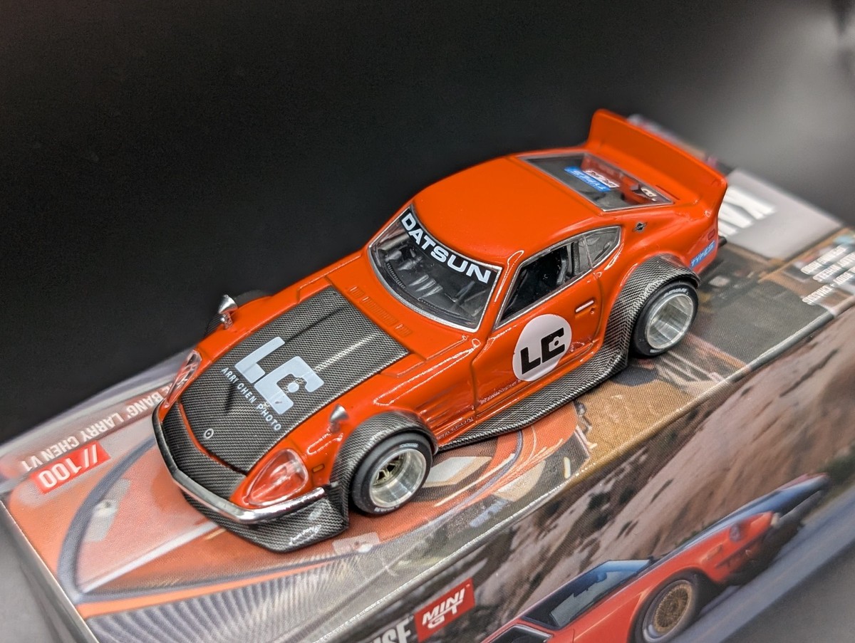 Open Box 1:64 MINI GT Kaido House Datsun Fairlady Z Orange Bang
