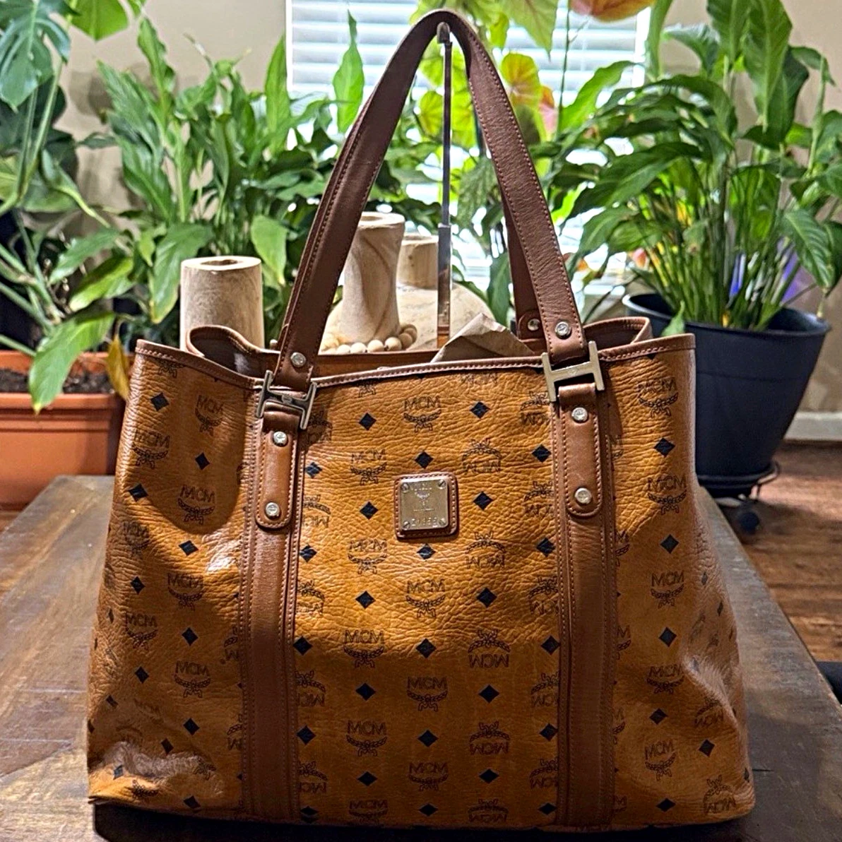 MCM ブラウンレザートートバッグ MCM Tote Brown Bags & Handbags for Women for sale | eBay