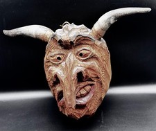 ⚜️Alte Traditionelle Handgeschnitzte Krampus Fasnacht Fasnet Maske  um 1900 ⚜️
