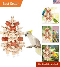 Handmade Chew Toy for Large Parrots - Natural Materials  Engaging Design
