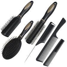 6 Pieces Detangling Styling Comb Set for Women and Men - for Straight, Curly, an