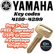 Yamaha Snowmobile Sled Keys Replacement Spare Key Cut to your Code 4150-4299