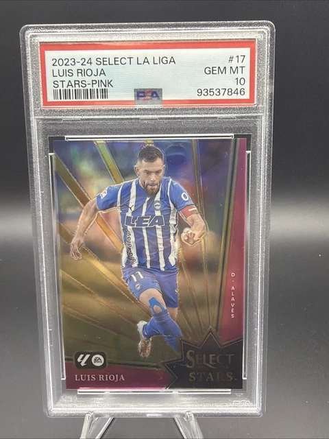 2023-24 Select La Liga LUIS RIOJA STARS PINK PRIZM 💎 16/25 🔥POP 1🔥 PSA 10 💎